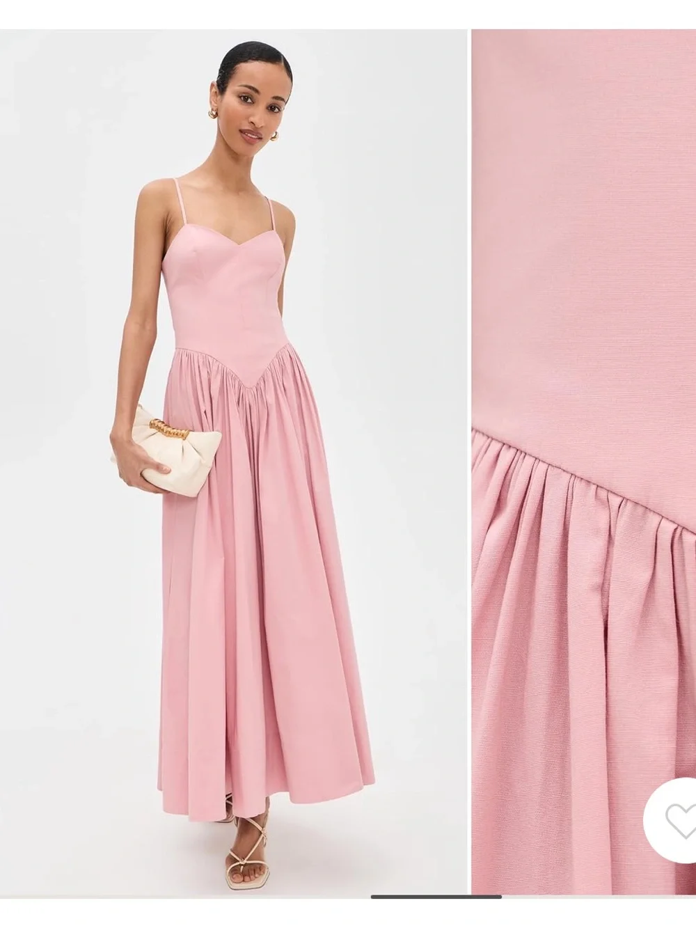Hemant and Nandita Corseted Maxi Dress in pink size small